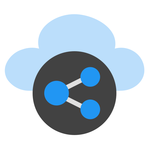 delen in de cloud Generic Flat icoon