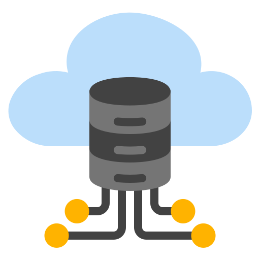 dati cloud Generic Flat icona