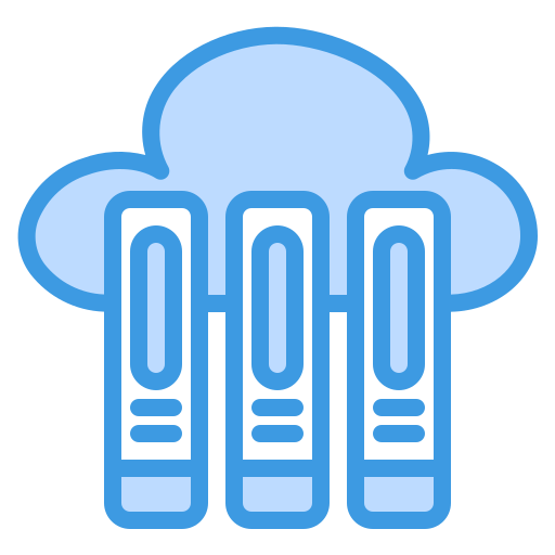 données cloud Generic Blue Icône