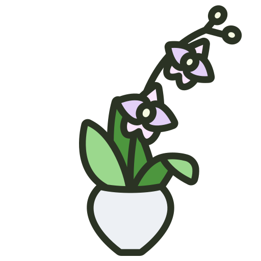 orquídea Generic Outline Color icono