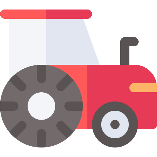 trattore Basic Rounded Flat icona