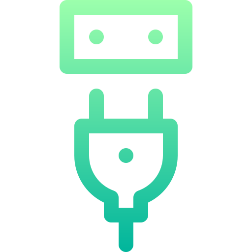 Power plug Basic Gradient Lineal color icon