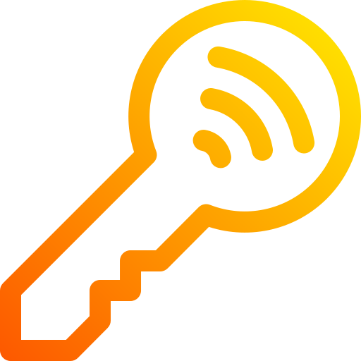 Key Basic Gradient Lineal color icon