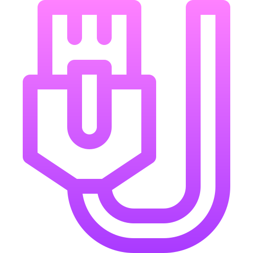 ethernet Basic Gradient Lineal color icon