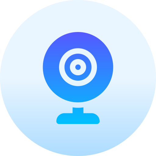 cámara web Basic Gradient Circular icono