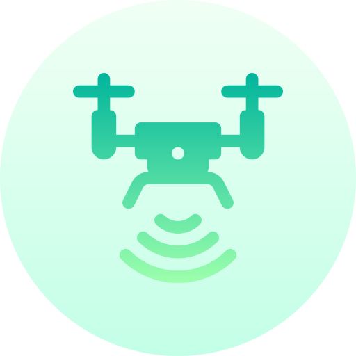 Drone Basic Gradient Circular icon