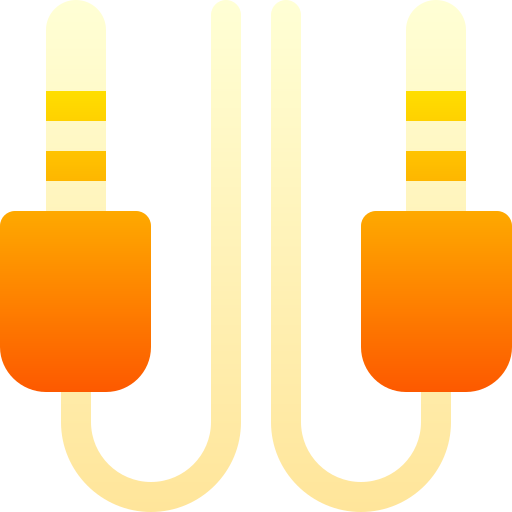 audio kabel Basic Gradient Gradient icoon