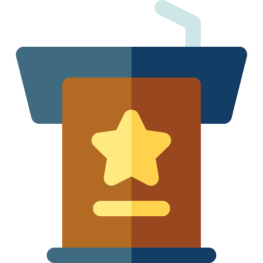 Podium Basic Rounded Flat icon