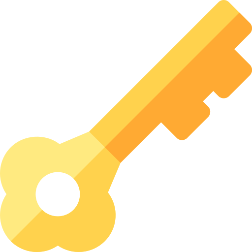 sleutel Basic Rounded Flat icoon