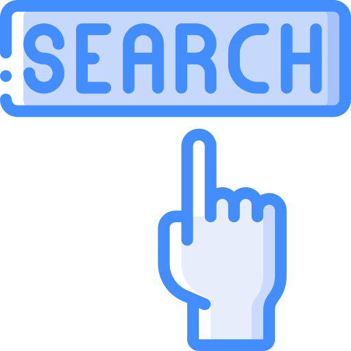 Search bar Basic Miscellany Blue icon