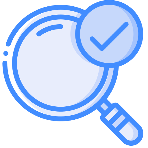 Magnifying glass Basic Miscellany Blue icon