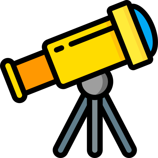 Telescope Basic Miscellany Lineal Color icon