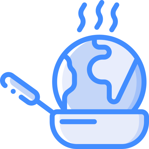 Global warming Basic Miscellany Blue icon