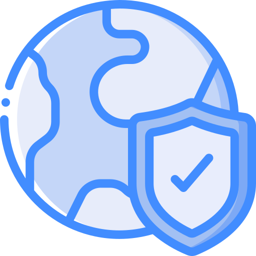 wereldbol Basic Miscellany Blue icoon