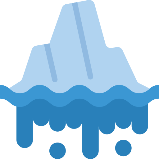 Iceberg Basic Miscellany Flat icon