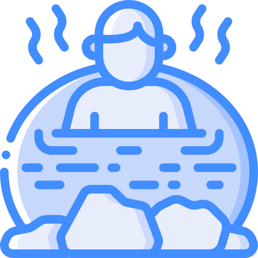 Hot spring Basic Miscellany Blue icon