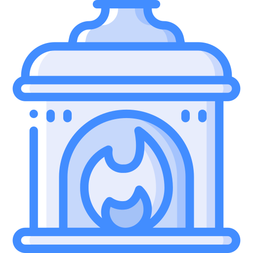 Fire place Basic Miscellany Blue icon