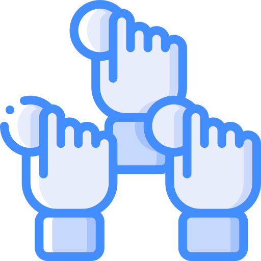 las manos Basic Miscellany Blue icono