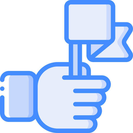 hand Basic Miscellany Blue icon