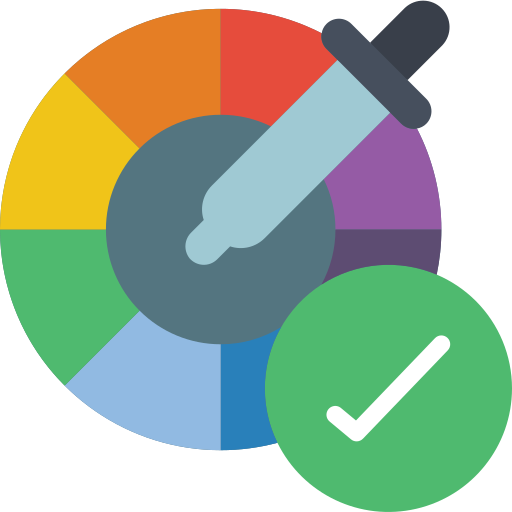 Color wheel Basic Miscellany Flat icon