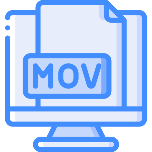 Mov file Basic Miscellany Blue icon