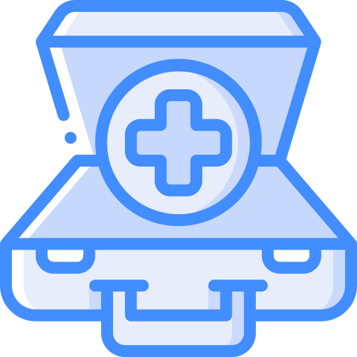 Medical kit Basic Miscellany Blue icon