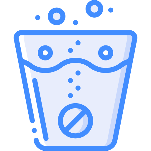 Glass of water Basic Miscellany Blue icon