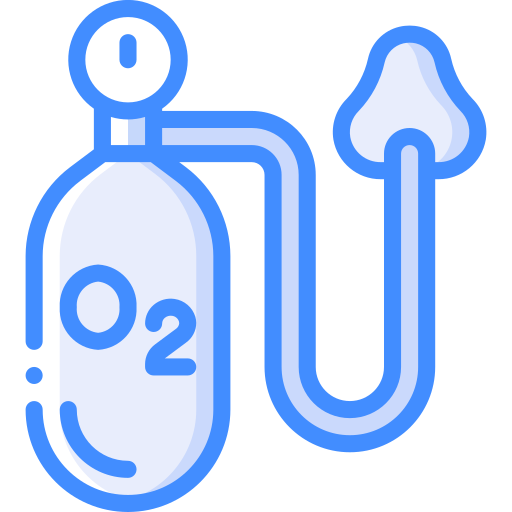 Oxygen mask Basic Miscellany Blue icon