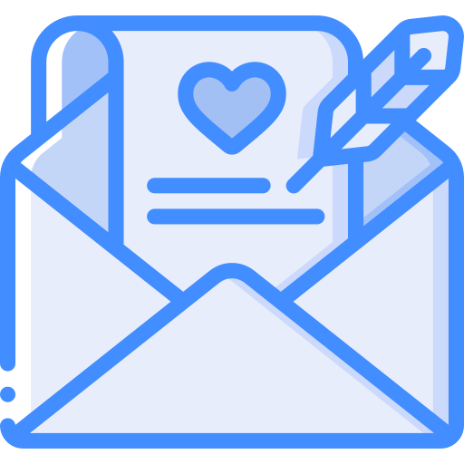 Letter Basic Miscellany Blue icon