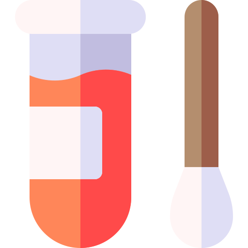 tubo de ensayo Basic Rounded Flat icono