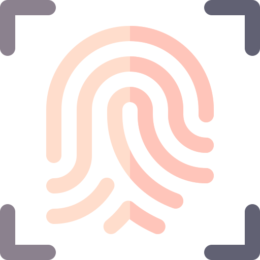 huella dactilar Basic Rounded Flat icono