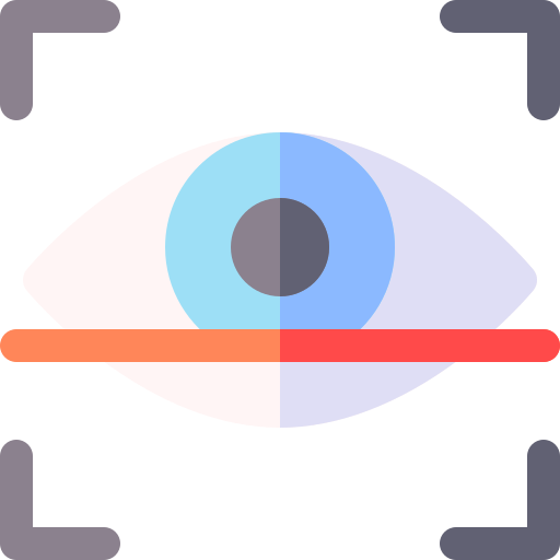 Сканирование глаз Basic Rounded Flat иконка