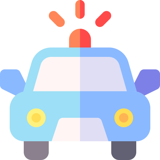 polizeiauto Basic Rounded Flat icon