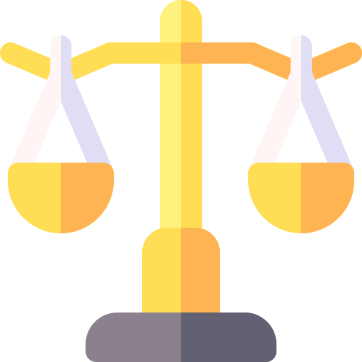 skala sprawiedliwości Basic Rounded Flat ikona