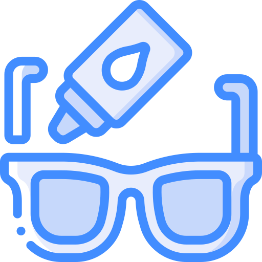 Glasses Basic Miscellany Blue icon