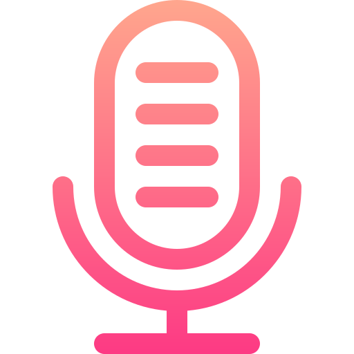 micrófono Basic Gradient Lineal color icono