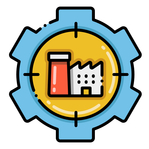 Factories Flaticons Lineal Color icon