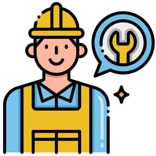 Repair man Flaticons Lineal Color icon