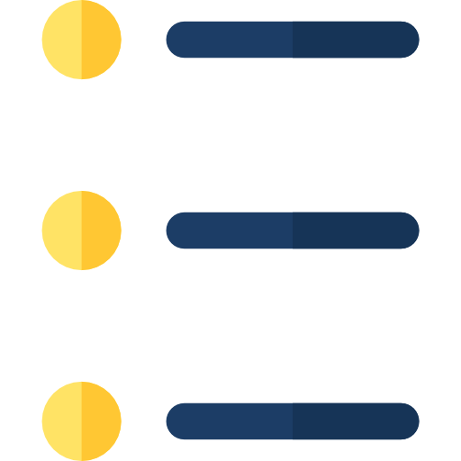 liste Basic Rounded Flat Icône