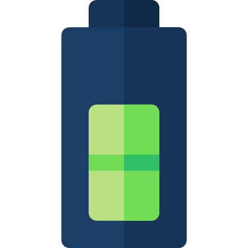 batería Basic Rounded Flat icono