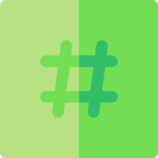 hashtag Basic Rounded Flat ikona
