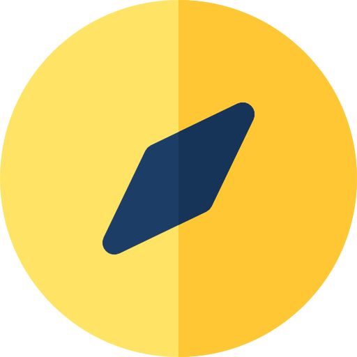 나침반 Basic Rounded Flat icon