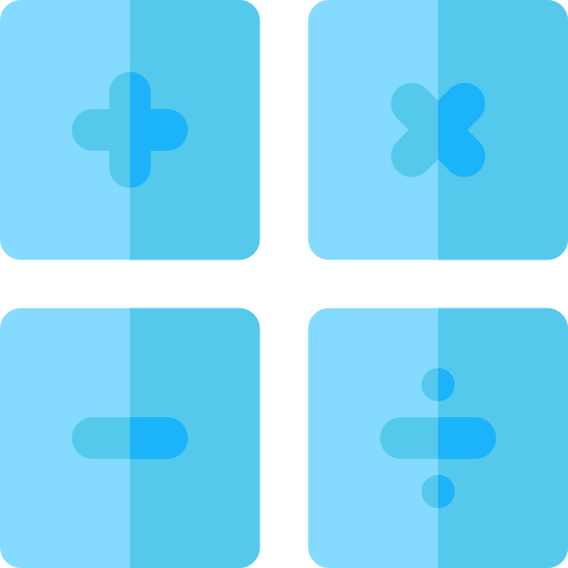 división Basic Rounded Flat icono