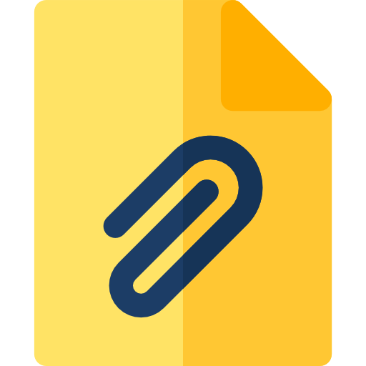 Attached Basic Rounded Flat icon