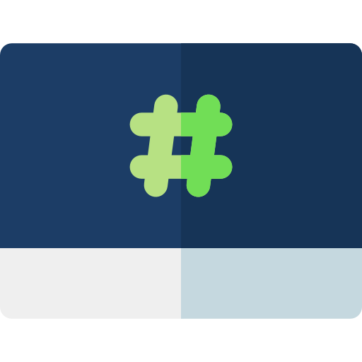 Hash  key Basic Rounded Flat icon