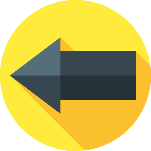 flecha izquierda Flat Circular Flat icono