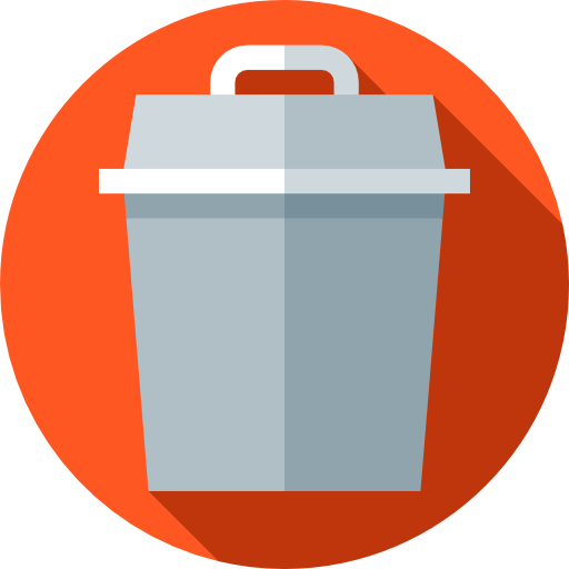 Rubbish Flat Circular Flat icon