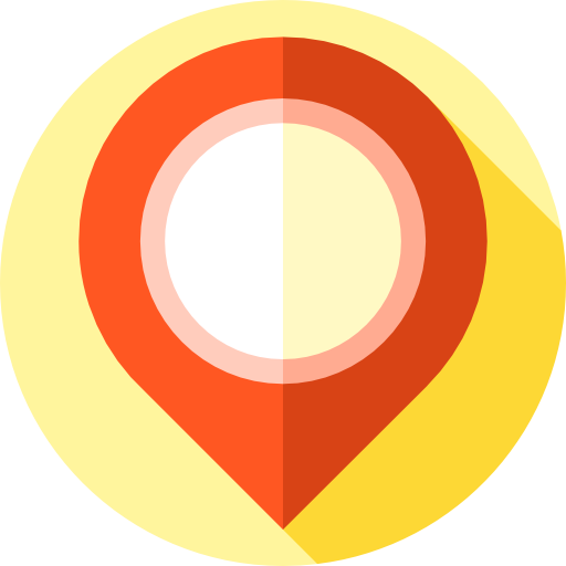 지도 및 깃발 Flat Circular Flat icon