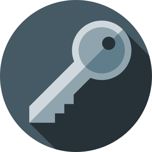 Door key Flat Circular Flat icon