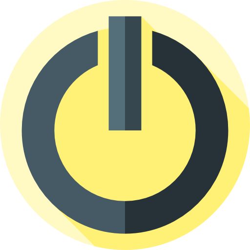 encender Flat Circular Flat icono